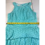 Dress Barn  Aqua Blue Eyelet Sleeveless Fit & Flare Dress - Size 14 Photo 5
