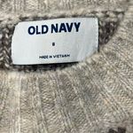 Old Navy Women's Sweater Beige/Gray Leopard Print Crew Neck Long Sleeve Small Photo 2