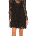 Revolve GRLFRND  $298  Black Reece Lace Mini Long Sleeve Dress XS Photo 0