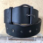 Donald Pliner Belt Expresso Leather Metal Studs 2" Wide Adjustable New NWT $190 Brown Photo 1