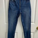 Abercrombie & Fitch Jeans Womens 26 Simone High Rise Slim Raw Hem Exposed Zipper Photo 0