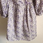 Daughters of India Binita Mini Dress Violet Floral Boho Cotton XS NWT Purple Photo 6