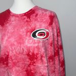 Fanatics Fanatic Red Tie-Dye Long Sleeve Crop Carolina Hurricanes Hockey Shirt Womens 2XL Photo 2
