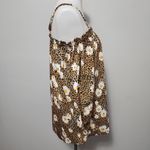Mileage  Tan Leopard Daisy Cold Shoulder Blouse Size 1X Photo 3
