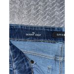 Liverpool Skinny Crop Pull-On Jeans Dark Wash Denim Comfort Stretch Size 6 Photo 3