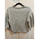 1. State  Womens XS Gray Embroidered Floral Bell‎ Sleeve Sweatshirt Top Photo 5