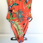 Lucky Brand Orange Tropical Paradise One Piece Swimsuit Size M Photo 4