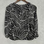 Anthropologie Anthro Hei Hei Black‎ Geometric Zip Up Boho Flowy Top Womens Small Boho Hippie Photo 5