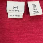 H by Halston Halston Pink Crossover Back Linen Short Sleeve T-Shirt Photo 4