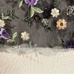 Kimchi Blue  Urban Outfitters Black Sheer Embroidered Floral top size small Photo 7