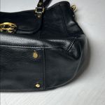 Tory Burch  Black Leather Shoulder Bag with Gold Accents Photo 7