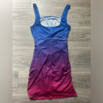 Amazon NWOT Pink Purple Blue Cut Out Ombre Bodycon Dress Size M Photo 1