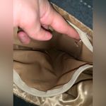 Rare Nora Lozza leather Italian quite luxury handbag navy tan boho classic $680 Blue Photo 7