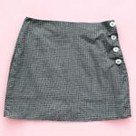 Urban Outfitters Black White Plaid Button Detail Skirt Size Medium Photo 0