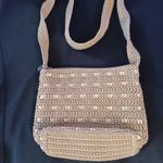 Lina Small Mocha Brown Crochet Handbag Purse Shoulder Bag Crossbody 9x7x3. Tan Photo 1