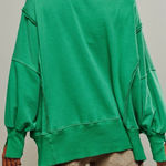 Free People NWT We The Free Camden Sweatshirt - jolly rancher green - XS Photo 0