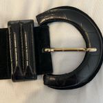 Liz Claiborne Liz Clairborne Black Leather Suede Belt size small EUC Photo 3