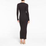 SKIMS  Fits Everybody Crew Neck Long Sleeve Dress in Onyx, Size XS Photo 6