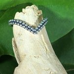 V Shape Dots Toe Ring Silver Photo 3