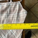 Princess Polly  Plaid Maxi milkmaid  Dress in tan and White Photo 2