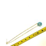 Rhinestone Evil Eye Paper Clip Necklace Gold Photo 7