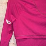 Roxy Pullover reflective tabs thumbholes pink half zip collared lightweight S Photo 5