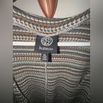 Bobeau  Striped Long Cardigan - Black and White Photo 2