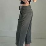 XOXO Vintage Y2K Linen Pinstripe Capri Pants Grey Size 7/8 Photo 1