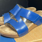 Dansko  Lacee Burnished Calf Leather‎ Strappy Sandal Cobalt Blue Womens 40 US 9.5 Photo 0