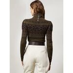 Ralph Lauren Intarsia-Knit Mockneck Sweater Wool Cashmere Hand Knit Sweater L Photo 11