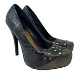 BKE  Buckle Studded Platform Snakeskin Pumps Heels 7.5 Y2K Glam Bratz Photo 0