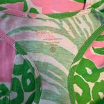 Lilly Pulitzer Pink Pout Flamenco Pineapple Pink Green Pullover Tank Dress XS Photo 3