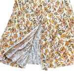 Sonoma Tiered Maxi Dress XL Yellow Floral Button Up Ruffled Boho Cottage Fairy Photo 2