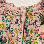 Urban Outfitters  Women’s Dress Pink Fruit Smocked Back Mini Ruffles Size Small Photo 8