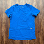 FIGS  Women’s Royal Blue Casma Three Pocket Scrub Top - Size S Photo 0