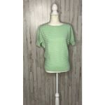 DKNY  Women's XS Mint Green Geometric Short Sleeve‎ Pullover Sweater Photo 1