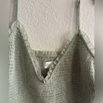 Aritzia Wilfred Tuberose Tank Sage Green Smocked Camisole L Size L Photo 7