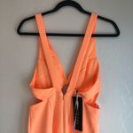 White Fox Boutique White Fox Cannes Cut-Out Halter Gown Size S Peach Orange hoco homecoming Photo 4
