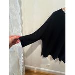 Garnet Hill  Black 100% Cashmere V Neck Dolman Sweater Top Size M Photo 3