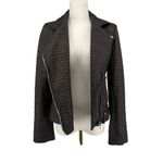 IRO  Camy Moto Jacket Perforated Metallic Brown & Black Size EU 38 Photo 1