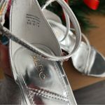 ALDO NEW Kit Patent Metallic Silver Platform Heels 6.5 Photo 5