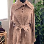 Vintage Ralph Lauren Sport Tan Cable Knit Wool Cashmere Blend Cardigan Sweater Size M Photo 0