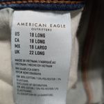 American Eagle  18 Long 36x30 Distressed High Rise Dark Wash Raw Hem Jeans Photo 11