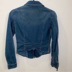 EXPRESS Acid Wash Stretch Denim Edgy Zipper Jean Jacket XS Photo 2