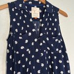 Anthropologie Snail Shirt Conversations Limited Edition Blue Sleeveless Preppy Photo 2