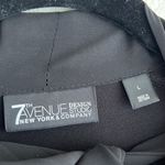 7th Avenue New York & Company Black Blouse Gold Lace Long Sleeves Neck Tie Large Multiple Photo 7