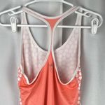 Nike  Dri Fit women’s racer back tank top vented polka dots peach activewear run Photo 6