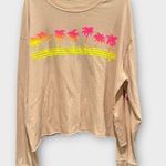 Daydreamer LA California Palms Long Sleeve Crop T-Shirt Size Large Photo 0