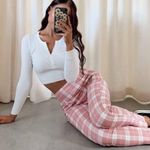 Princess Polly Pink Plaid Pants Photo 0