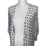 P.J. Salvage Robe Open Front Kimono Layer Wrap Ditsy Floral White Pink, Size Large Photo 4